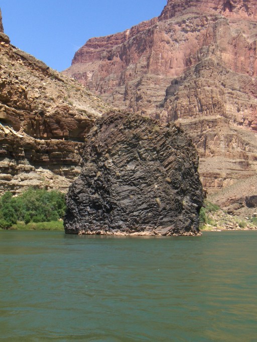 Thor's Anvil: volcanic activity deposited ash and lava in the Colorado River between 3 million and 100,000 years ago.