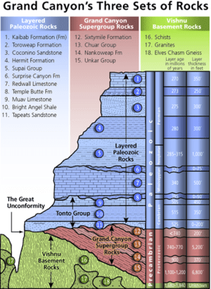 The youngest rock in the canyon is from the Triassic Period.