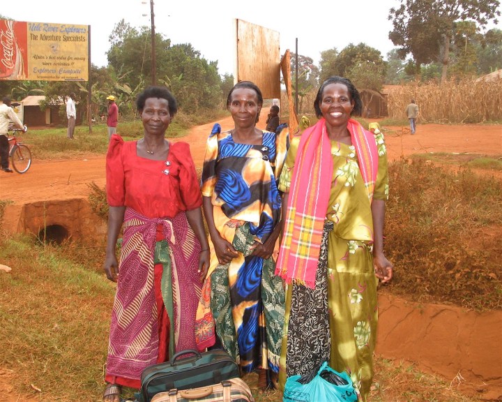 Traditional Ugandan dresses. The red dust is everywhere and stained everything. Photo credit: Louisa Gaylord