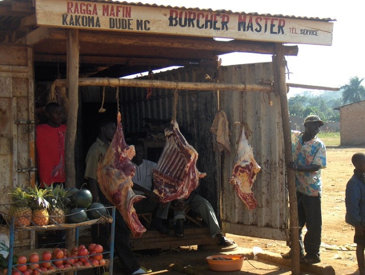 Yum, fresh meat for sale. Photo credit: Louisa Gaylord