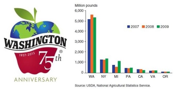 Even today, Washington state is the primary supplier of apples in the United States.